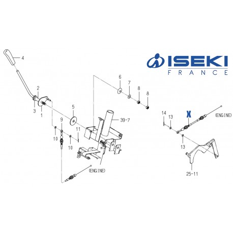 Câble Accélérateur ISEKI (1770-118-200-00)