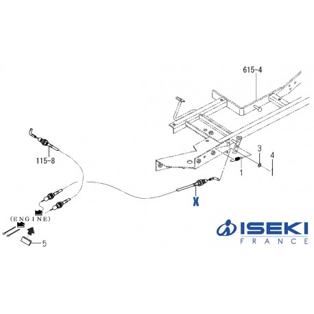 Câble Accélérateur ISEKI (1675-116-210-10)